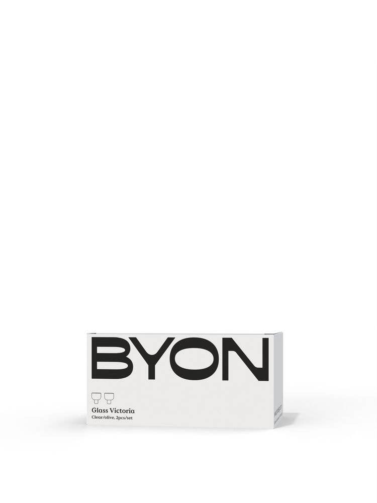 GLASS VICTORIA GREEN - BYON  2 PCS / SET