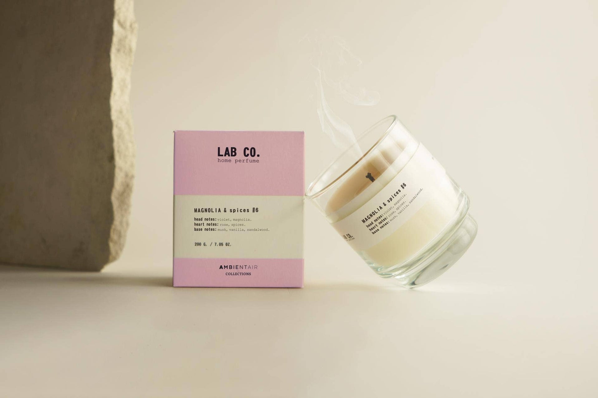 VEGETABLE WAX CANDLE - LAB CO. #6 MAGNOLIA & SPICES 200g