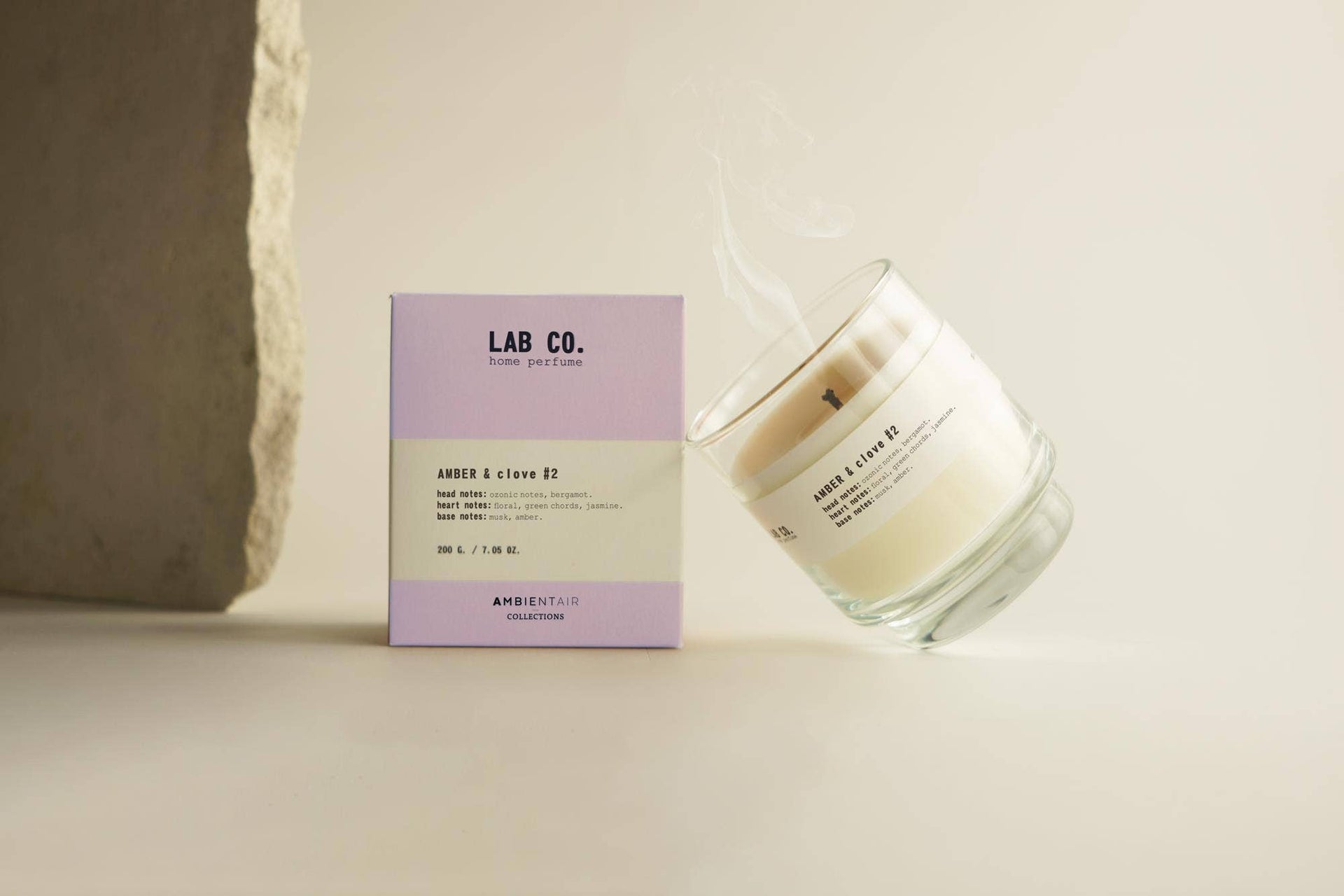 VEGETABLE WAX CANDLE - LAB CO. #2 AMBER & CLOVE 200g