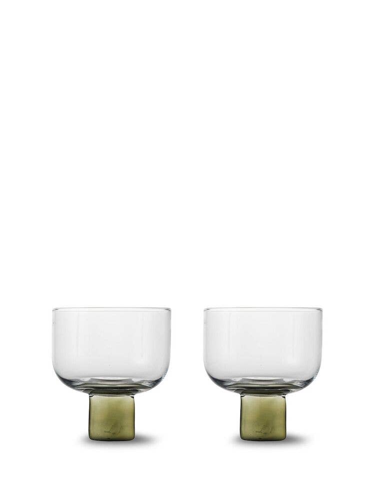 GLASS VICTORIA GREEN - BYON  2 PCS / SET