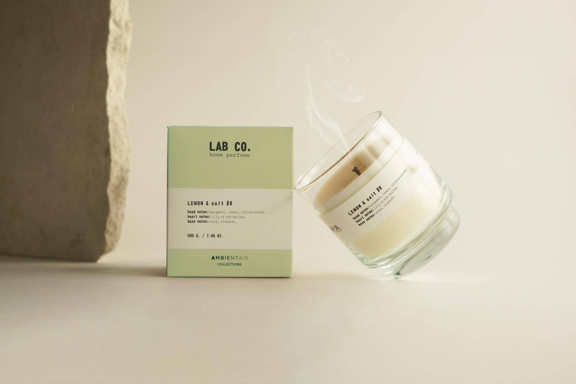 VEGETABLE WAX CANDLE - LAB CO. #8 LEMON & SALT 200g