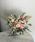 FLORAL DECORATION IN STRIPES VASE
