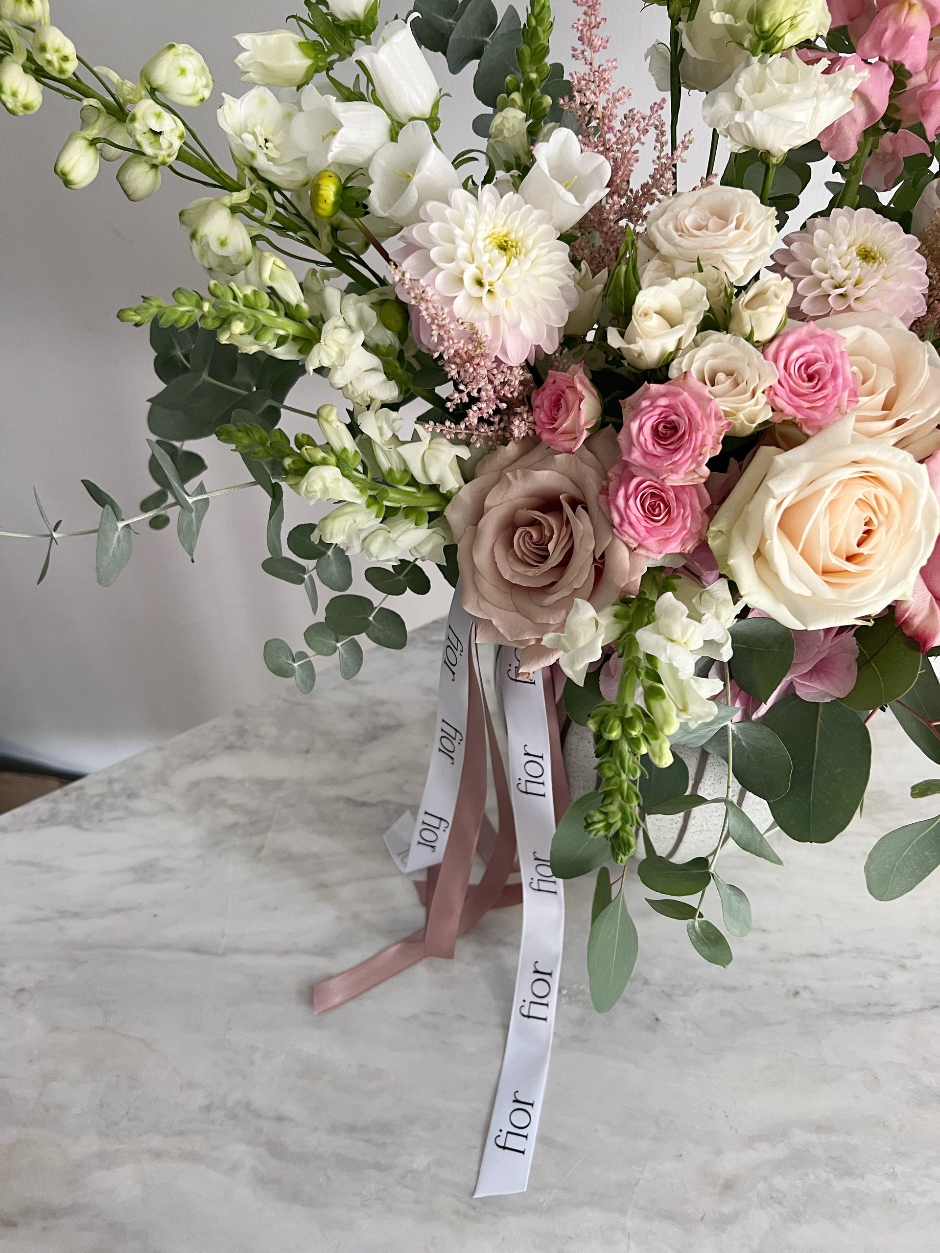 FLORAL DECORATION IN STRIPES VASE