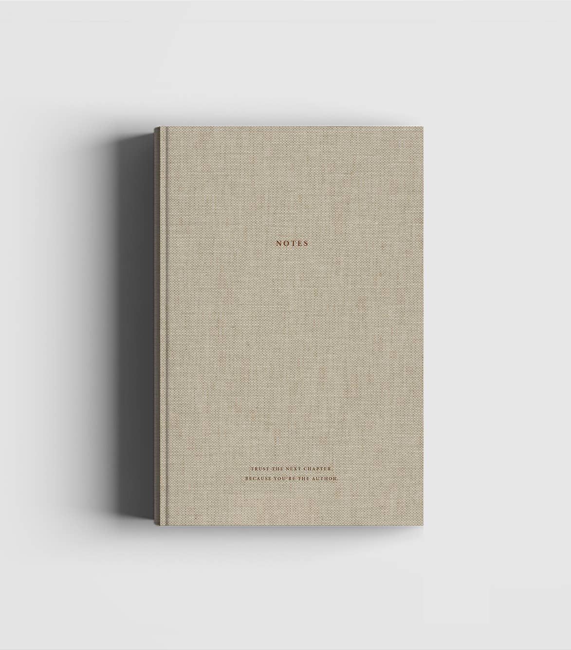NOTEBOOK - Natural Linen & Dark Brown