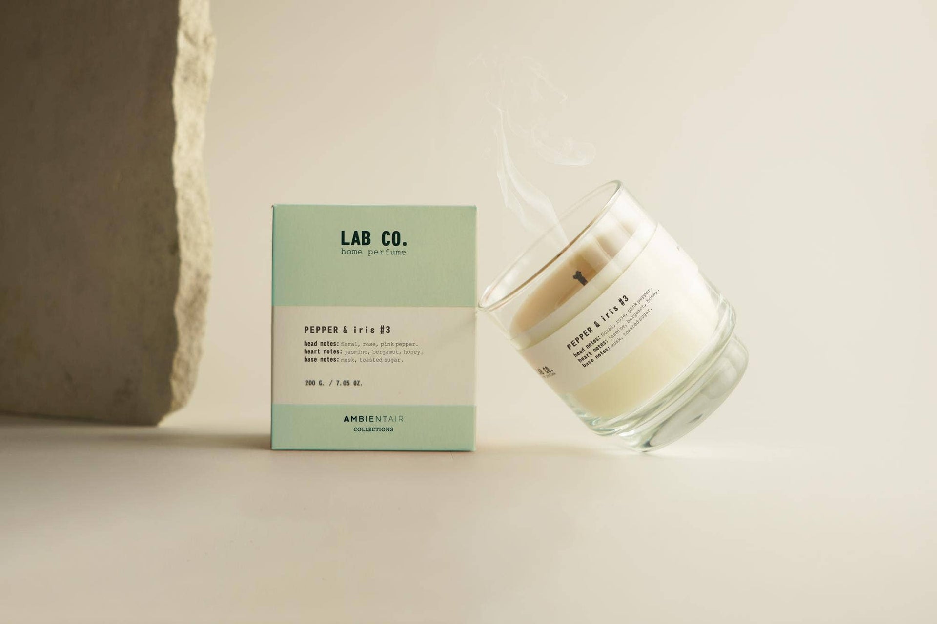 VEGETABLE WAX CANDLE - LAB CO. #3 PEPPER & IRIS 200g