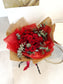 ROSES AND EUCALYPTUS - BOUQUET
